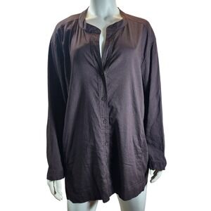 Eileen Fisher Womens Linen Jacket 3x Plus Shacket Resortwear Quiet Luxury $268